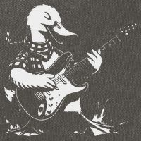 Duck Playing Bass Guitar For Animal Playing Guitar Cotton Canvas Backpack