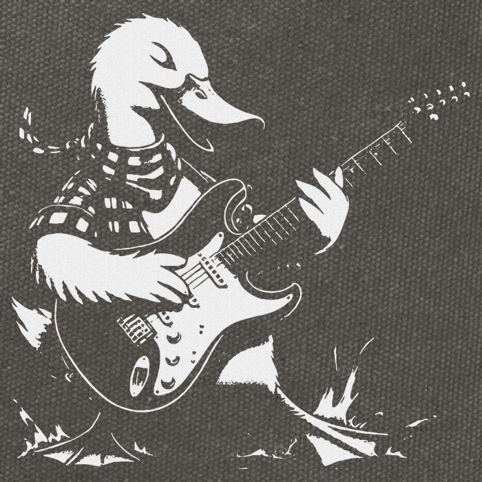 Duck Playing Bass Guitar For Animal Playing Guitar Cotton Canvas Backpack