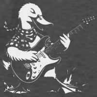 Duck Playing Bass Guitar For Animal Playing Guitar Vector Backpack
