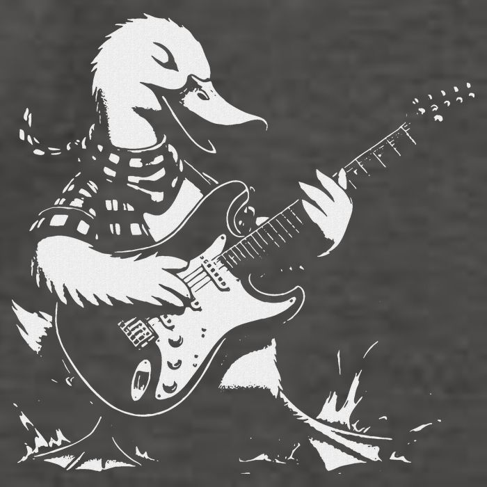 Duck Playing Bass Guitar For Animal Playing Guitar Vector Backpack