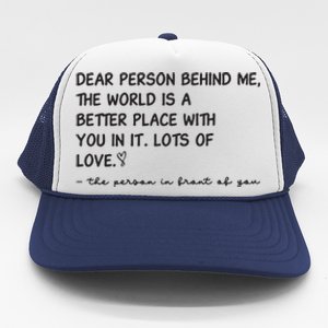 Dear Person Behind Me Aesthetic Be Kind Trucker Hat