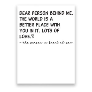 Dear Person Behind Me Aesthetic Be Kind Poster