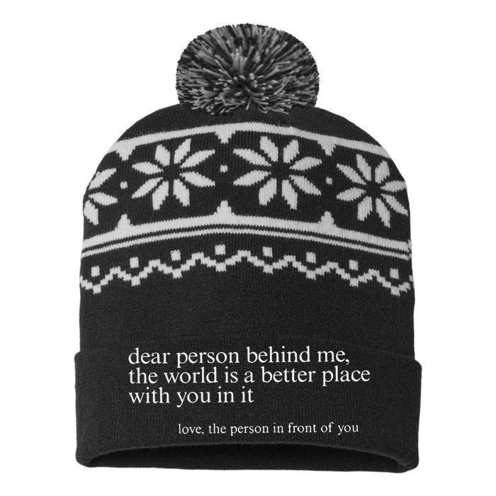 Dear Person Behind Me USA-Made Snowflake Beanie