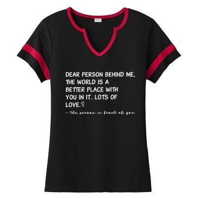 Dear Person Behind Me Aesthetic Be Kind Ladies Halftime Notch Neck Tee