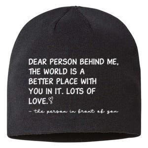 Dear Person Behind Me Aesthetic Be Kind Sustainable Beanie