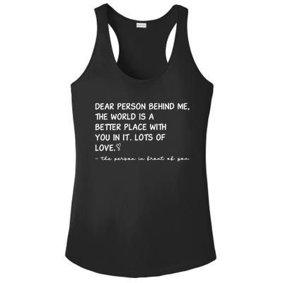 Dear Person Behind Me Aesthetic Be Kind Ladies PosiCharge Competitor Racerback Tank