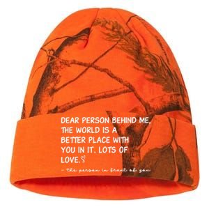 Dear Person Behind Me Aesthetic Be Kind Kati Licensed 12" Camo Beanie