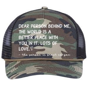 Dear Person Behind Me Aesthetic Be Kind Retro Rope Trucker Hat Cap