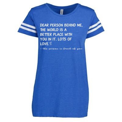 Dear Person Behind Me Aesthetic Be Kind Enza Ladies Jersey Football T-Shirt