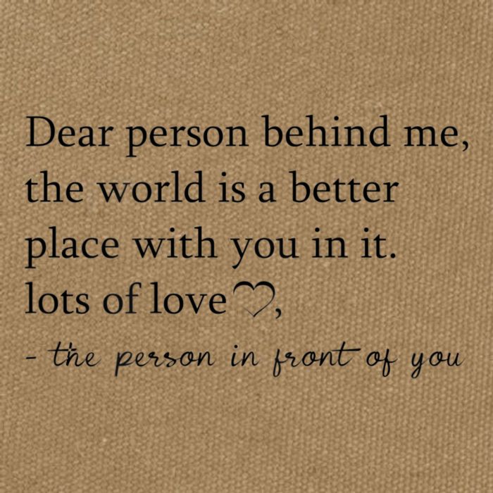 Dear Person Behind Me The World Is A Better Place With You Cotton Canvas Backpack