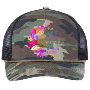 Dear Person Behind Me The World Is A Better Place With You In It Retro Rope Trucker Hat Cap