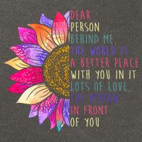 Dear Person Behind Me The World Is A Better Place With You In It Cotton Canvas Backpack