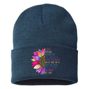 Dear Person Behind Me The World Is A Better Place With You In It Sustainable Knit Beanie