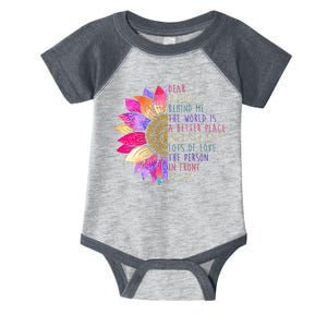 Dear Person Behind Me The World Is A Better Place With You In It Infant Baby Jersey Bodysuit