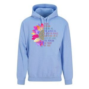 Dear Person Behind Me The World Is A Better Place With You In It Unisex Surf Hoodie