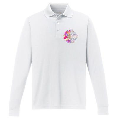 Dear Person Behind Me The World Is A Better Place With You In It Performance Long Sleeve Polo