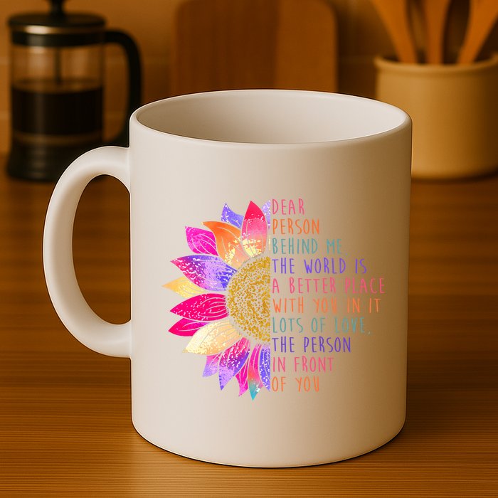 Dear Person Behind Me The World Is A Better Place With You In It Mug