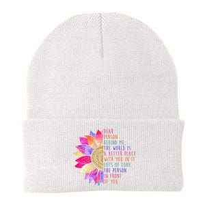 Dear Person Behind Me The World Is A Better Place With You In It Knit Cap Winter Beanie