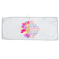 Dear Person Behind Me The World Is A Better Place With You In It Large Microfiber Waffle Golf Towel