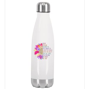 Dear Person Behind Me The World Is A Better Place With You In It Stainless Steel Insulated Water Bottle