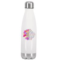 Dear Person Behind Me The World Is A Better Place With You In It Stainless Steel Insulated Water Bottle