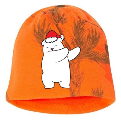 Dabbing Polar Bear Santa Hat Christmas Hat Polar Bear Funny Gift Kati - Camo Knit Beanie