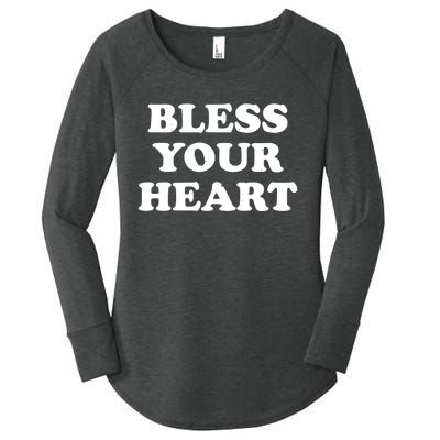 Dawn Pollard Bless Your Heart Women's Perfect Tri Tunic Long Sleeve Shirt