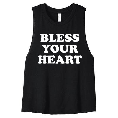 Dawn Pollard Bless Your Heart Women's Racerback Cropped Tank