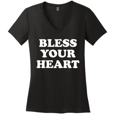 Dawn Pollard Bless Your Heart Women's V-Neck T-Shirt