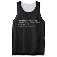 Dear Person Behind Me The World Is A Better Place With You Mesh Reversible Basketball Jersey Tank
