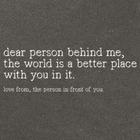 Dear Person Behind Me The World Is A Better Place With You Cotton Canvas Backpack