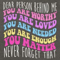 Dear Person Behind Me You Are Worthy Never Forget That Quote Cotton Canvas Backpack