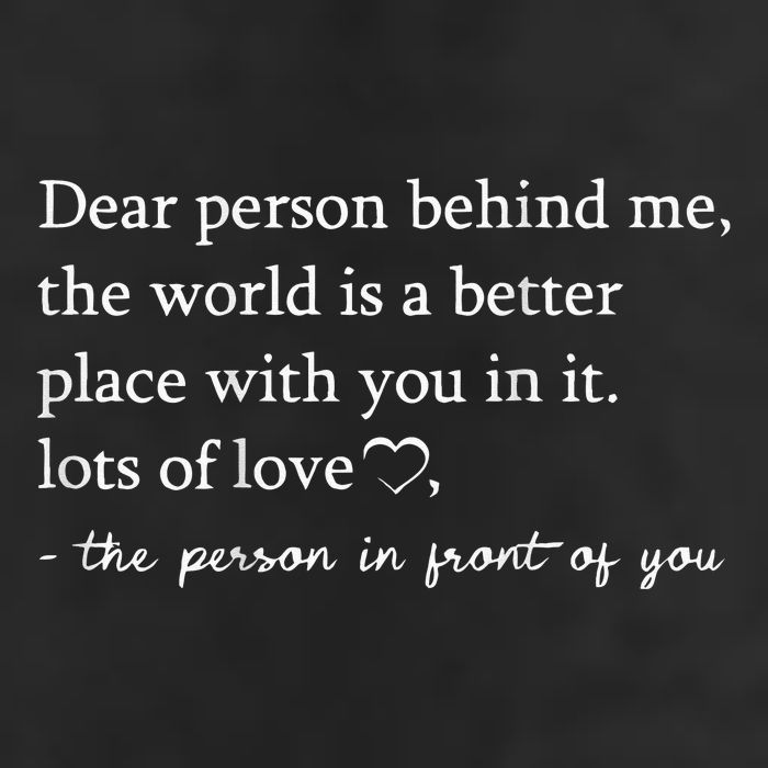 Dear Person Behind Me On Back To The Person Behind Me 25L Jumbo Tote