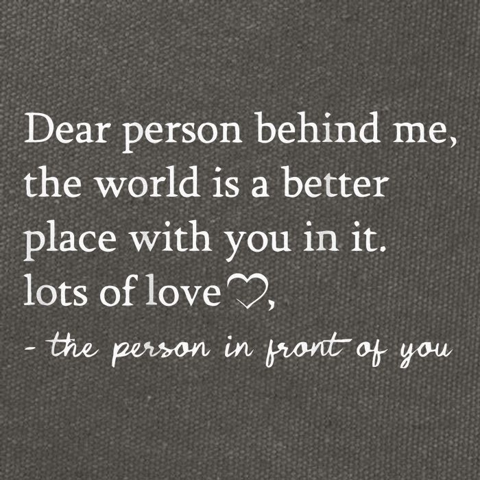 Dear Person Behind Me On Back To The Person Behind Me Cotton Canvas Backpack