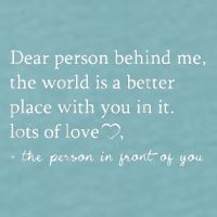 Dear Person Behind Me On Back To The Person Behind Me Sueded Cloud Jersey T-Shirt