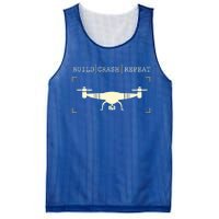 Drone Pilot Build Crash Repeat Drone Racing Gift Cute Gift Mesh Reversible Basketball Jersey Tank