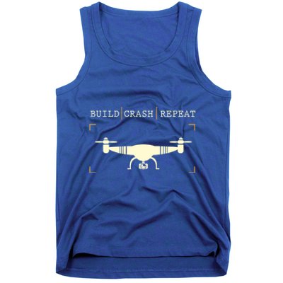 Drone Pilot Build Crash Repeat Drone Racing Gift Cute Gift Tank Top