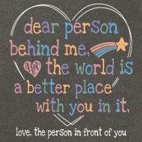 Dear Person Behind Me The World Is A Better Place With You Cotton Canvas Backpack