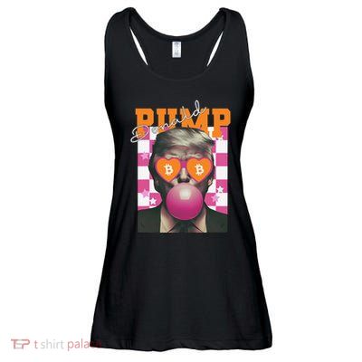 Donald Pump Bitcoin Funny Trump Pin.K Gum 2024 Crypto Ladies Essential Flowy Tank
