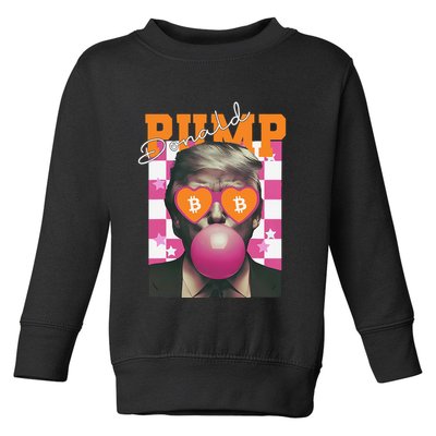 Donald Pump Bitcoin Funny Trump Pin.K Gum 2024 Crypto Toddler Sweatshirt