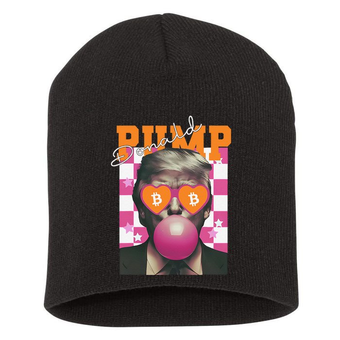 Donald Pump Bitcoin Funny Trump Pin.K Gum 2024 Crypto Short Acrylic Beanie