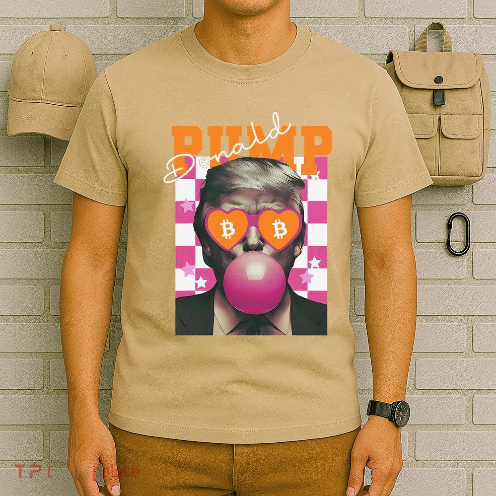 Donald Pump Bitcoin Funny Trump Pin.K Gum 2024 Crypto T-Shirt