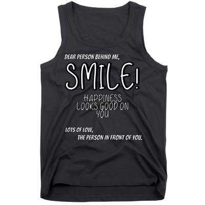 Dear Person Behind Me Hoodie Quote Hoodies Tank Top