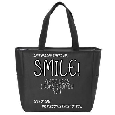 Dear Person Behind Me Hoodie Quote Hoodies Zip Tote Bag