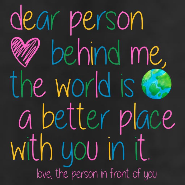 Dear Person Behind Me The World Is A Better Place With You 7 Panel Mesh Trucker Snapback Hat