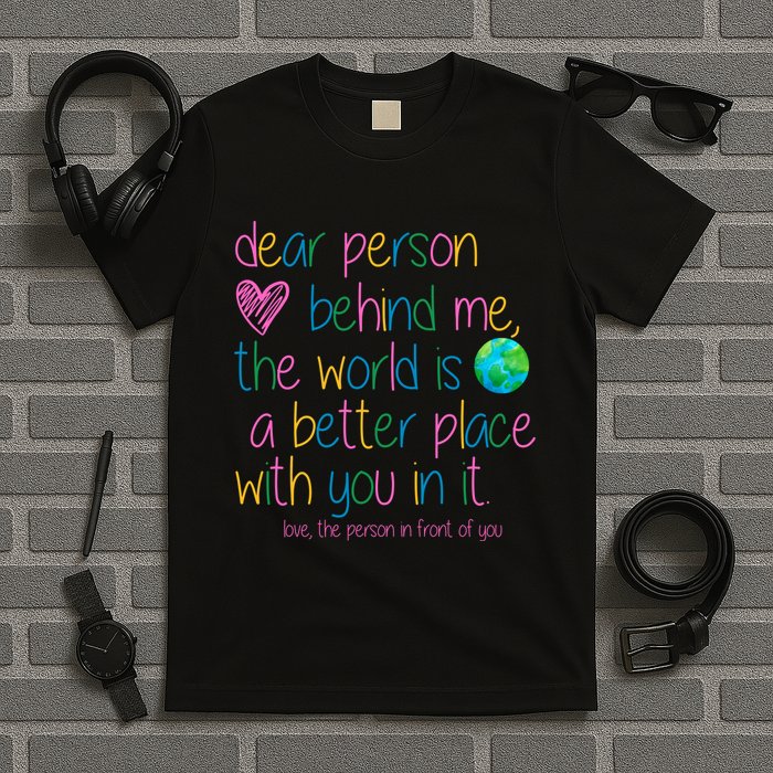 Dear Person Behind Me The World Is A Better Place With You T-Shirt