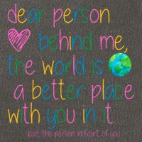 Dear Person Behind Me The World Is A Better Place With You Cotton Canvas Backpack
