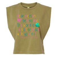 Dear Person Behind Me The World Is A Better Place With You Garment-Dyed Women's Muscle Tee