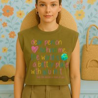Dear Person Behind Me The World Is A Better Place With You Garment-Dyed Women's Muscle Tee