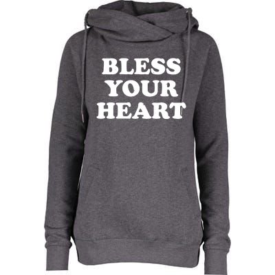 Dawn Pollard Bless Your Heart Womens Funnel Neck Pullover Hood